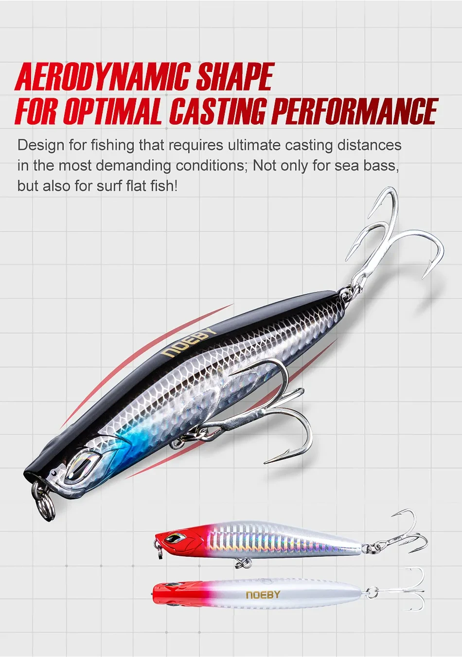 NOEBY - SINKING PENCIL FISHING LURE 14G - 11