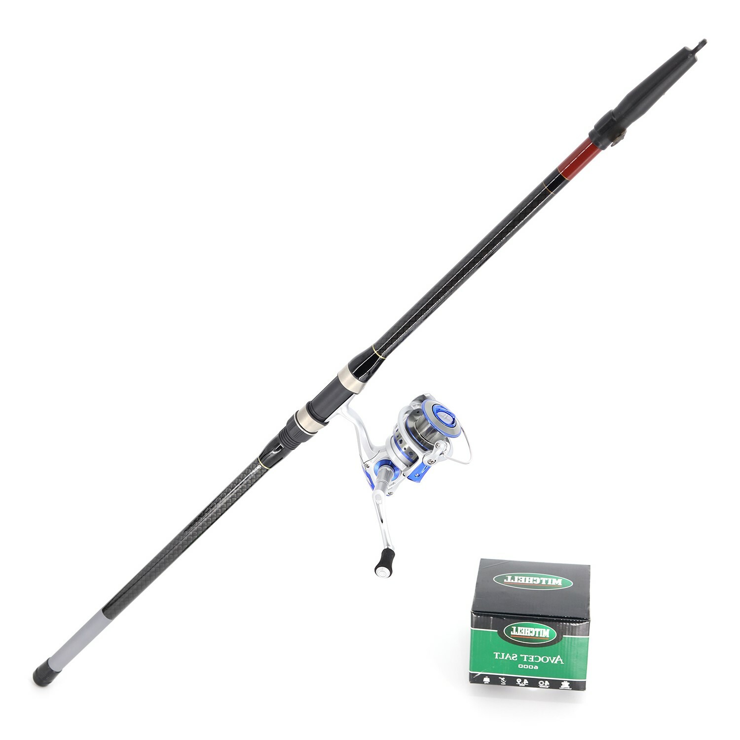 كومبو صيد على الشاطئ - بايلوت و ميتشل - قصبة 3m و بكرة 6000 ومعدات صيد السمك