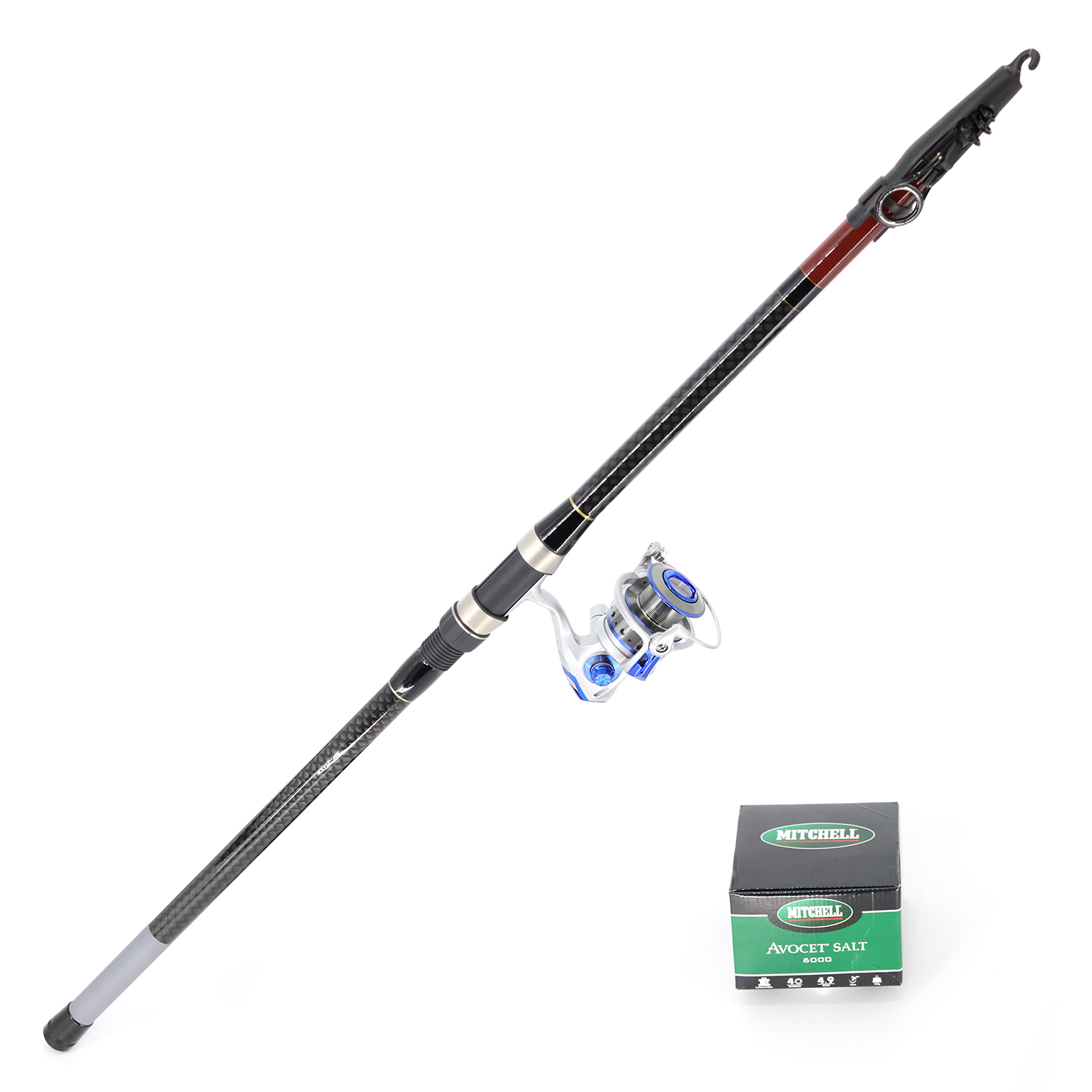 PILOT & MITCHELL - SHORE FISHING COMBO - ROD 3.9M & REEL 6000 WITH TACKLE