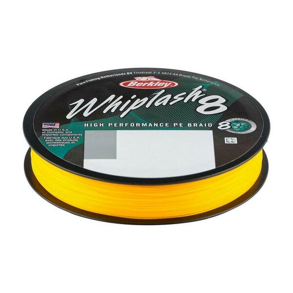 BERKLEY - WHIPLASH X8 BRAID FISHING LINE - 300M - YELLOW