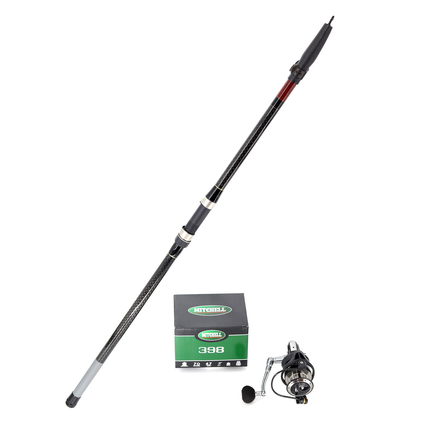 PILOT & MITCHELL - SHORE FISHING COMBO - ROD 4.2M & REEL 398 WITH TACKLE