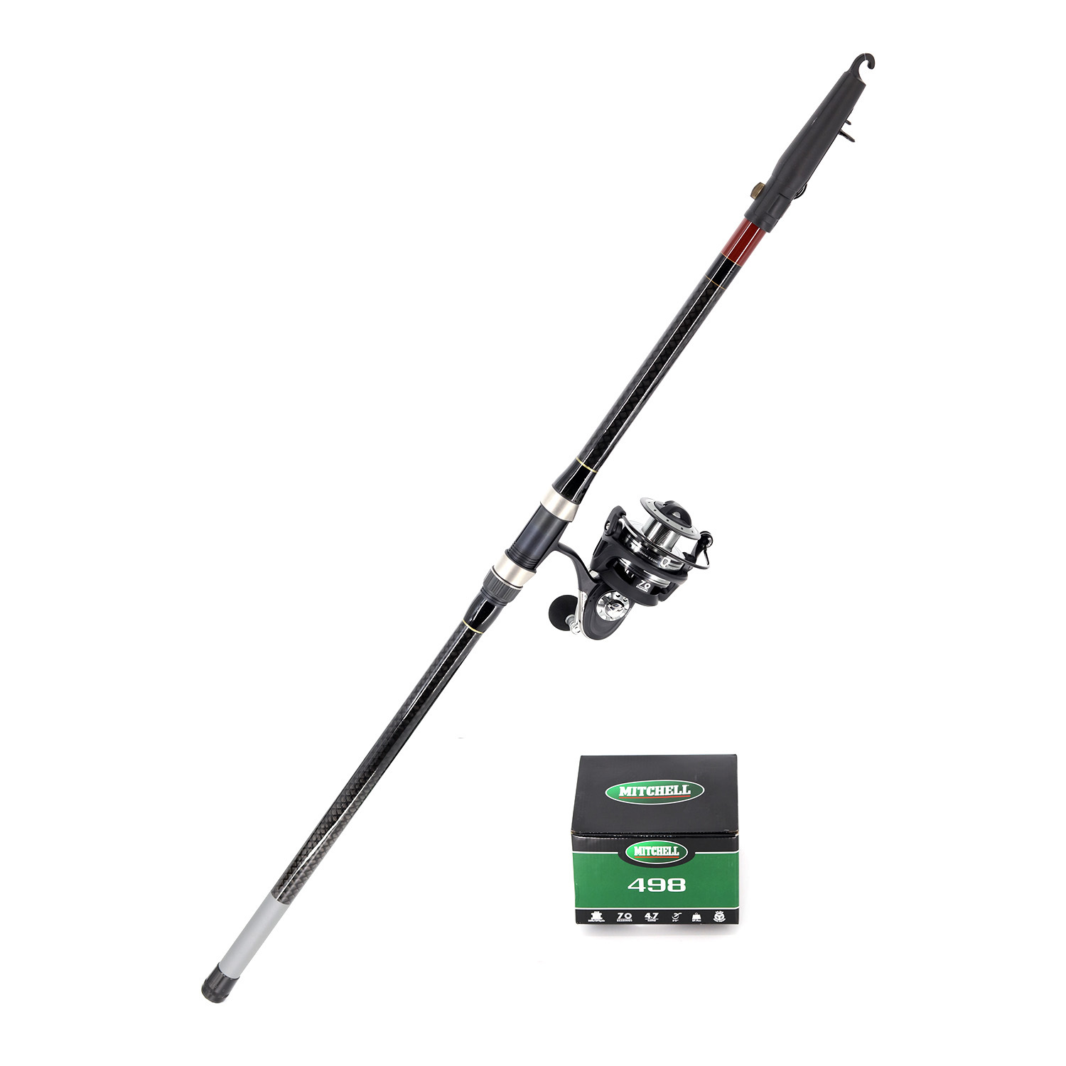 كومبو صيد على الشاطئ - بايلوت و ميتشل - قصبة 5.4m و بكرة 498 ومعدات صيد السمك