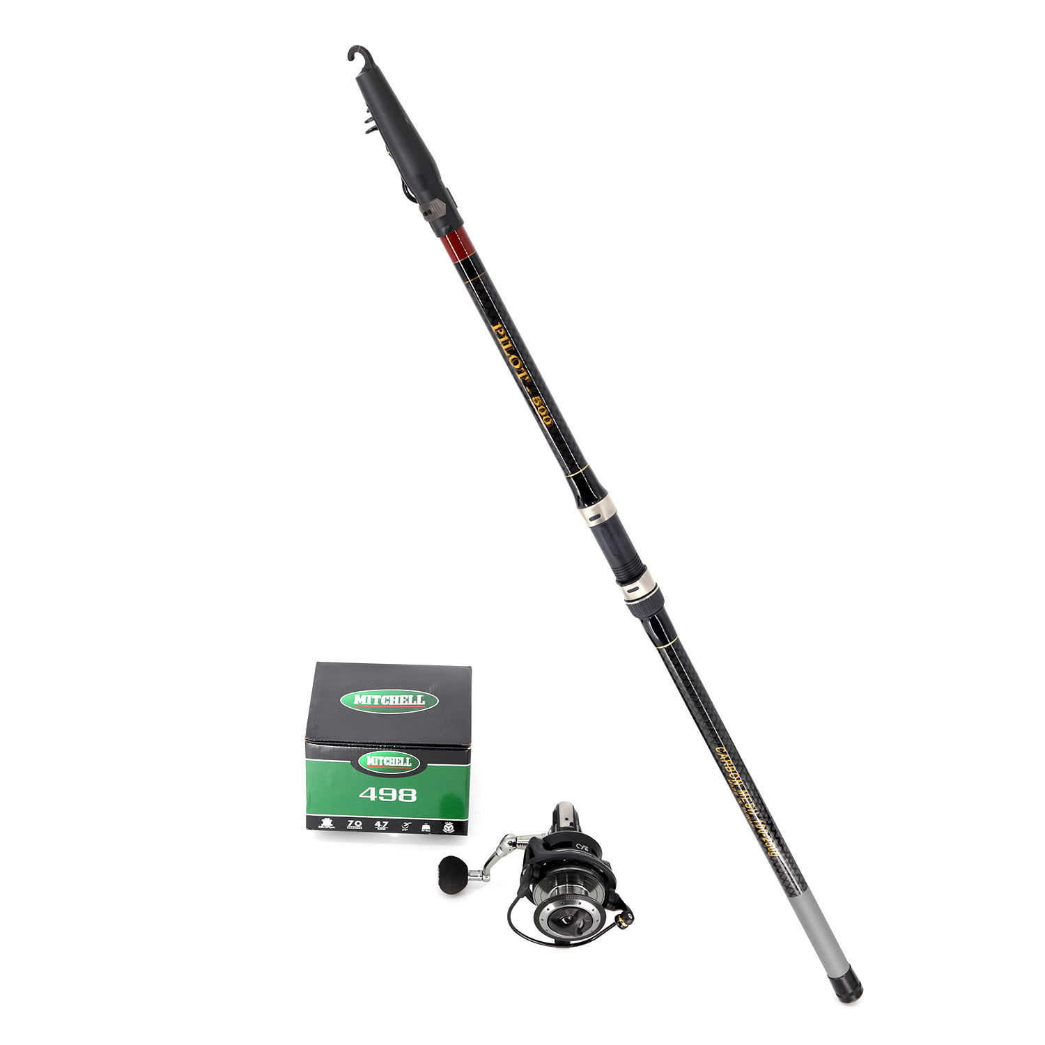 PILOT & MITCHELL - SHORE FISHING COMBO - ROD 5M & REEL 498 WITH TACKLE