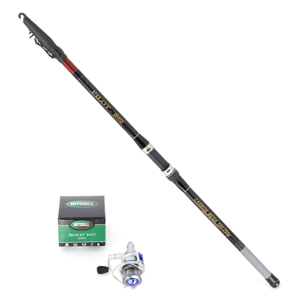 PILOT & MITCHELL - SHORE FISHING COMBO - ROD 3.6M & REEL 6000 WITH TACKLE