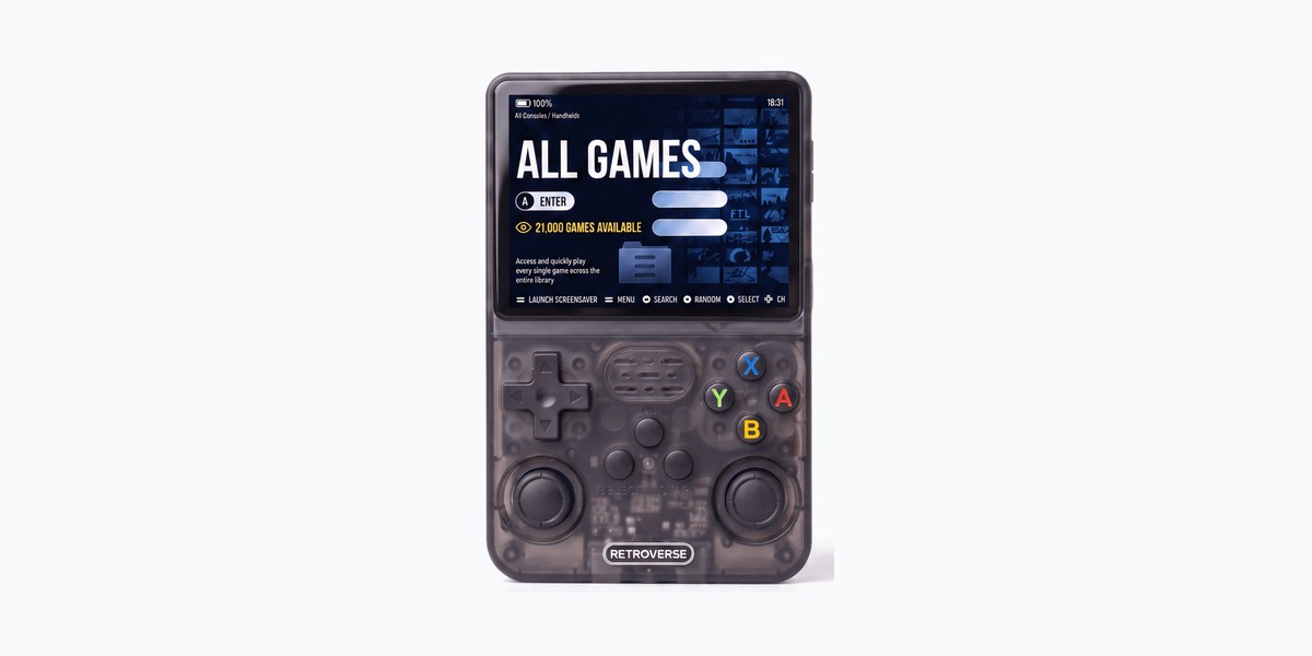 RetroVerse Pro 2.0 retro handheld in black