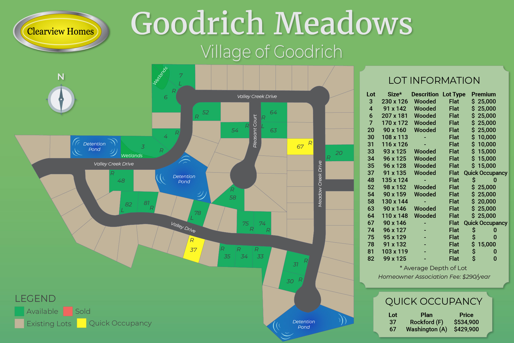 Goodrich Meadows community map