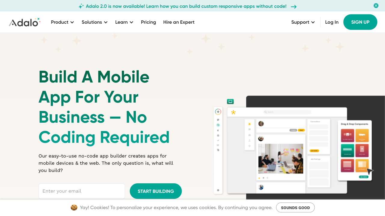 Screenshot of Adalo