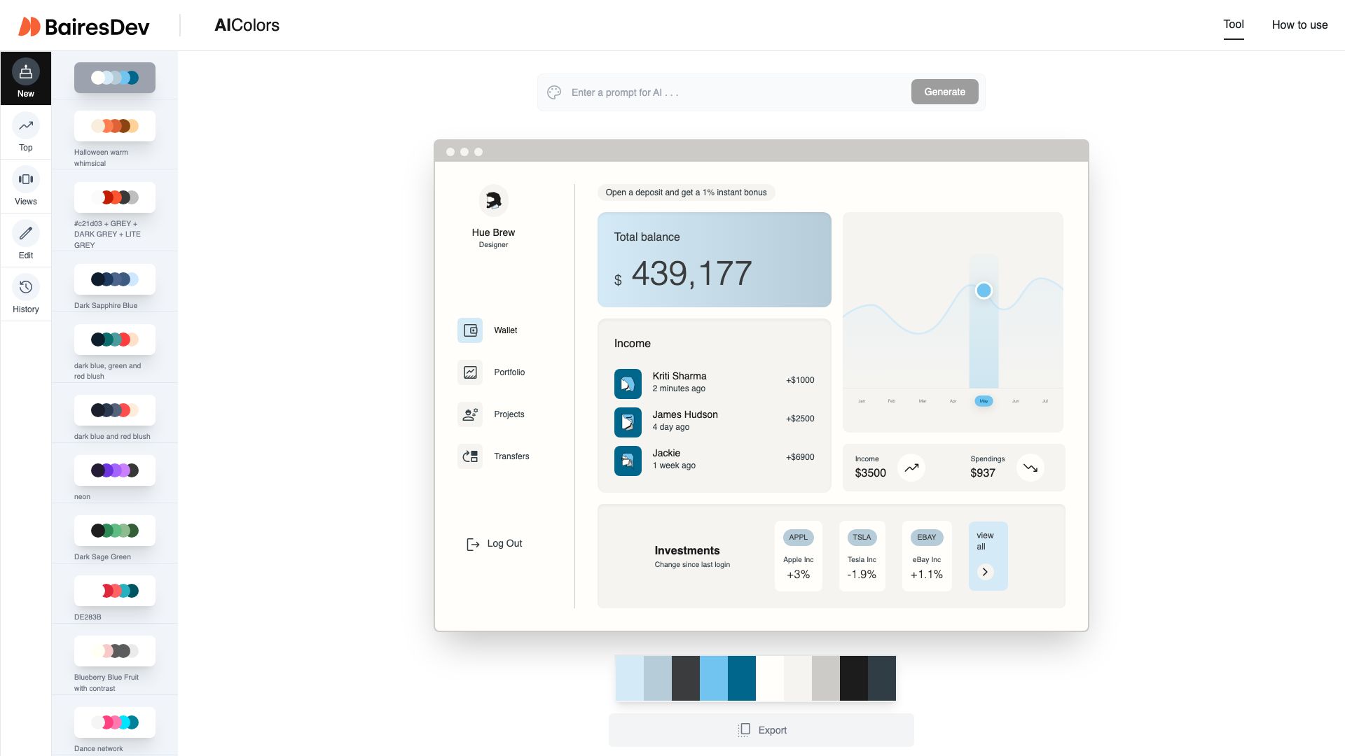 Screenshot of AI Colors