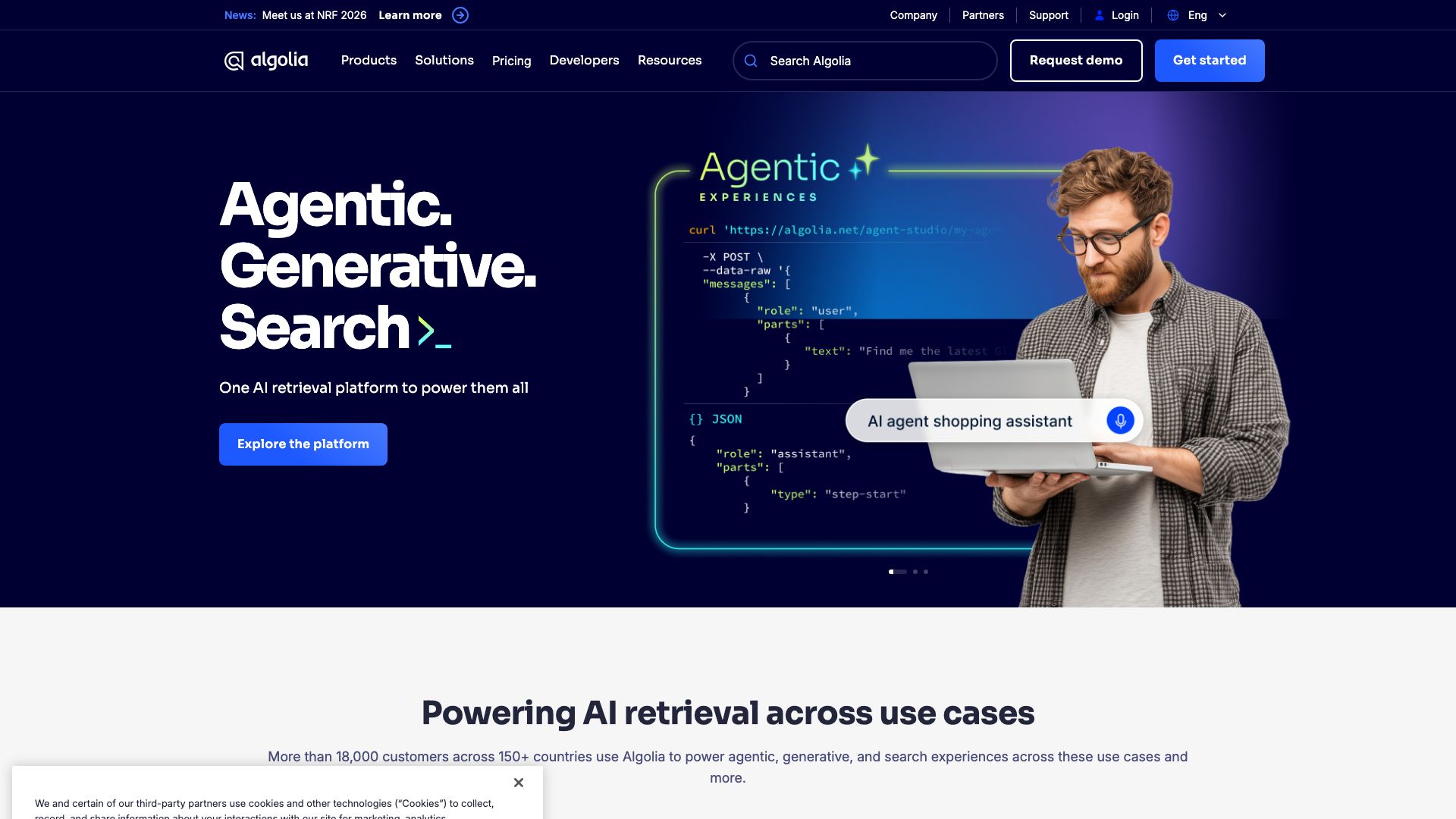 Screenshot of Algolia: Search and Discovery Platform