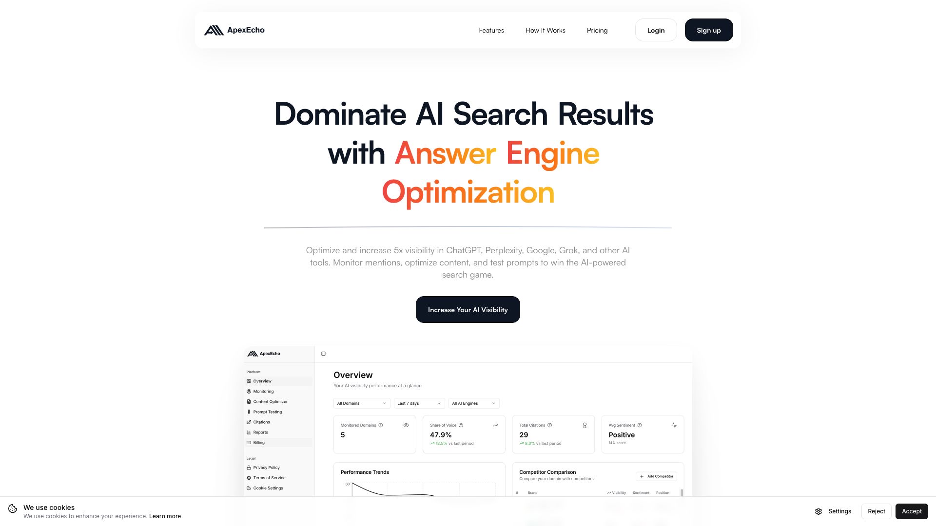 Screenshot of Apex Echo AI