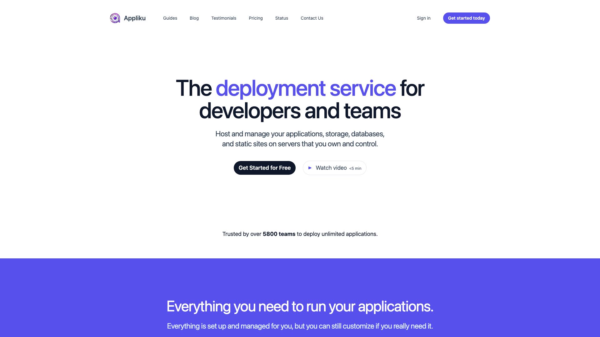 Screenshot of Appliku: Effortless Cloud Deployment for Developers