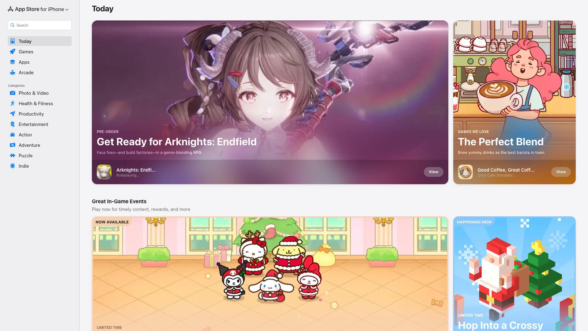 Screenshot of Apple App Store