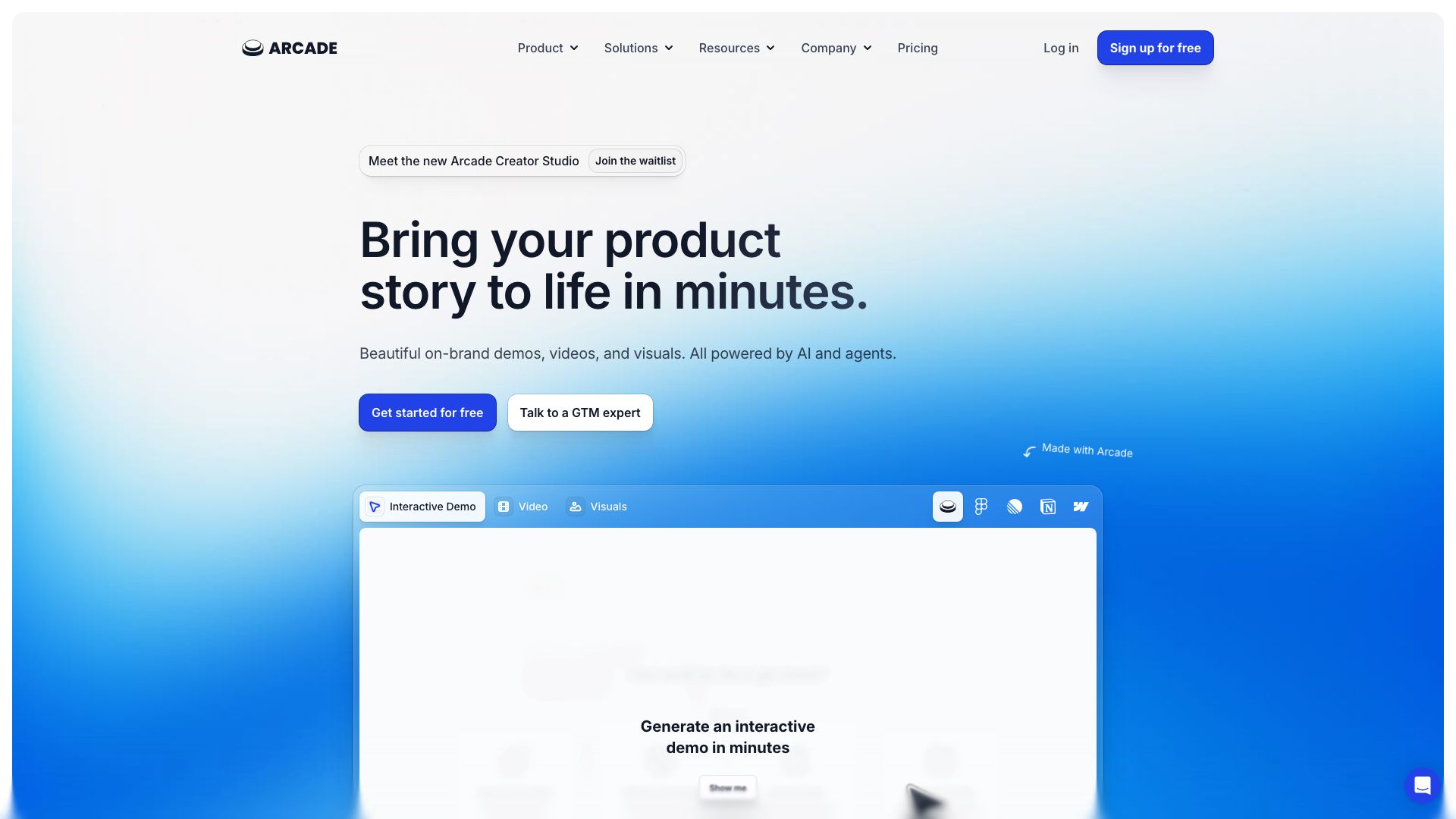 Screenshot of Arcade: Modern Team Collaboration