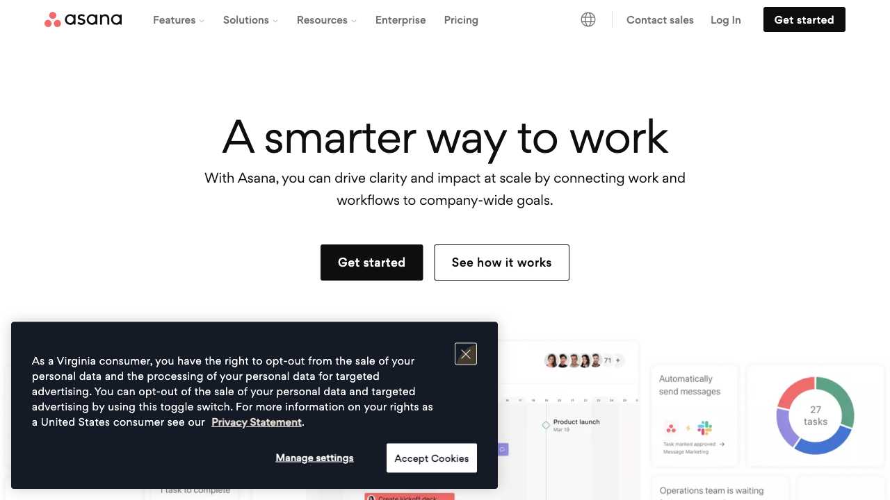 Screenshot of Asana
