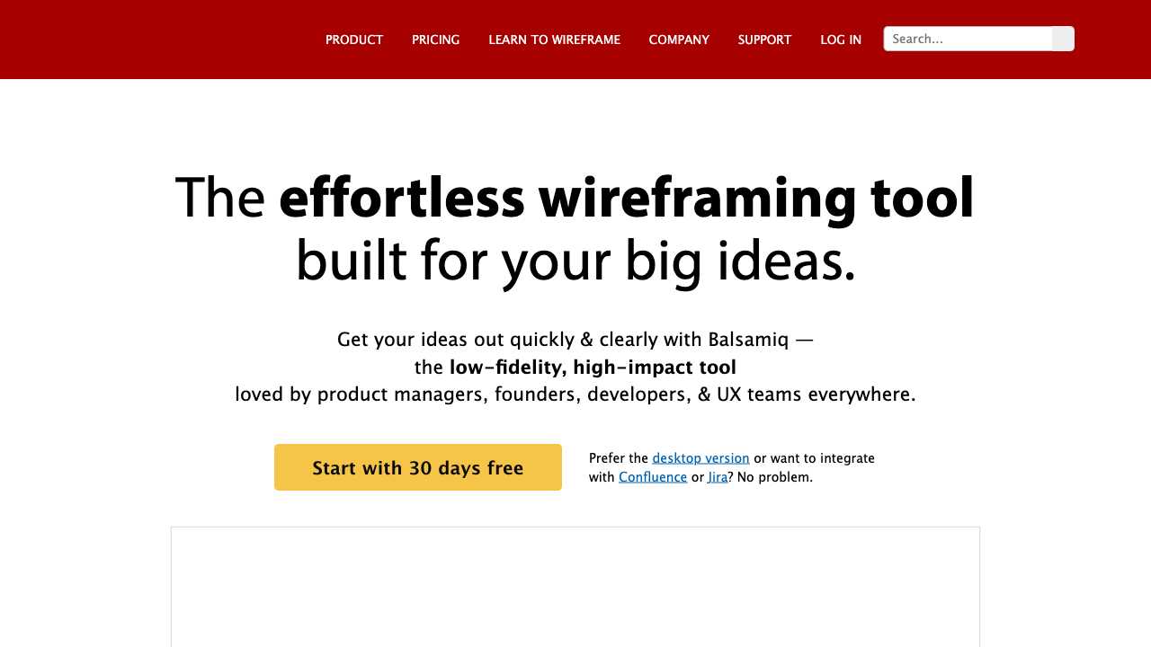 Screenshot of Balsamiq
