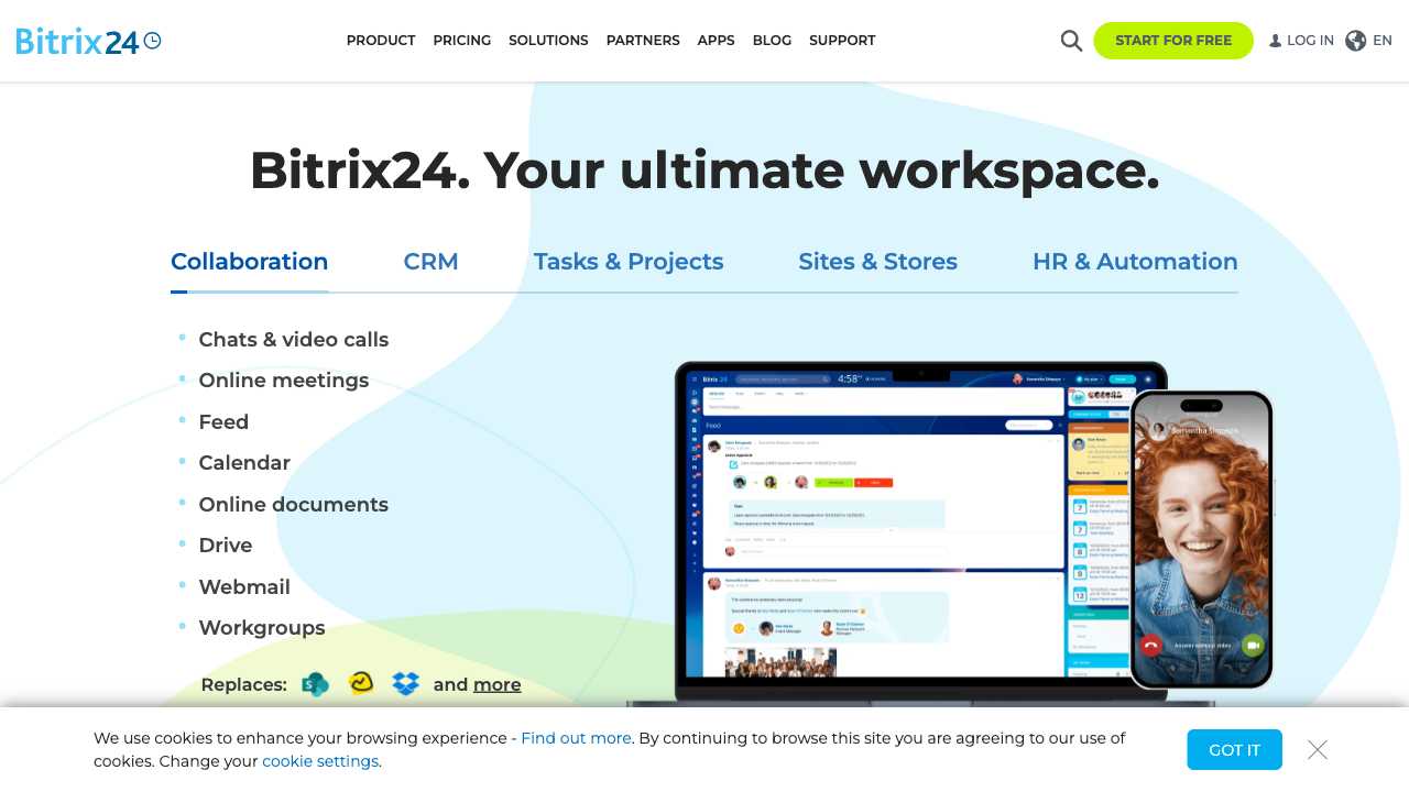 Screenshot of Bitrix24: All-in-One Business Management Platform