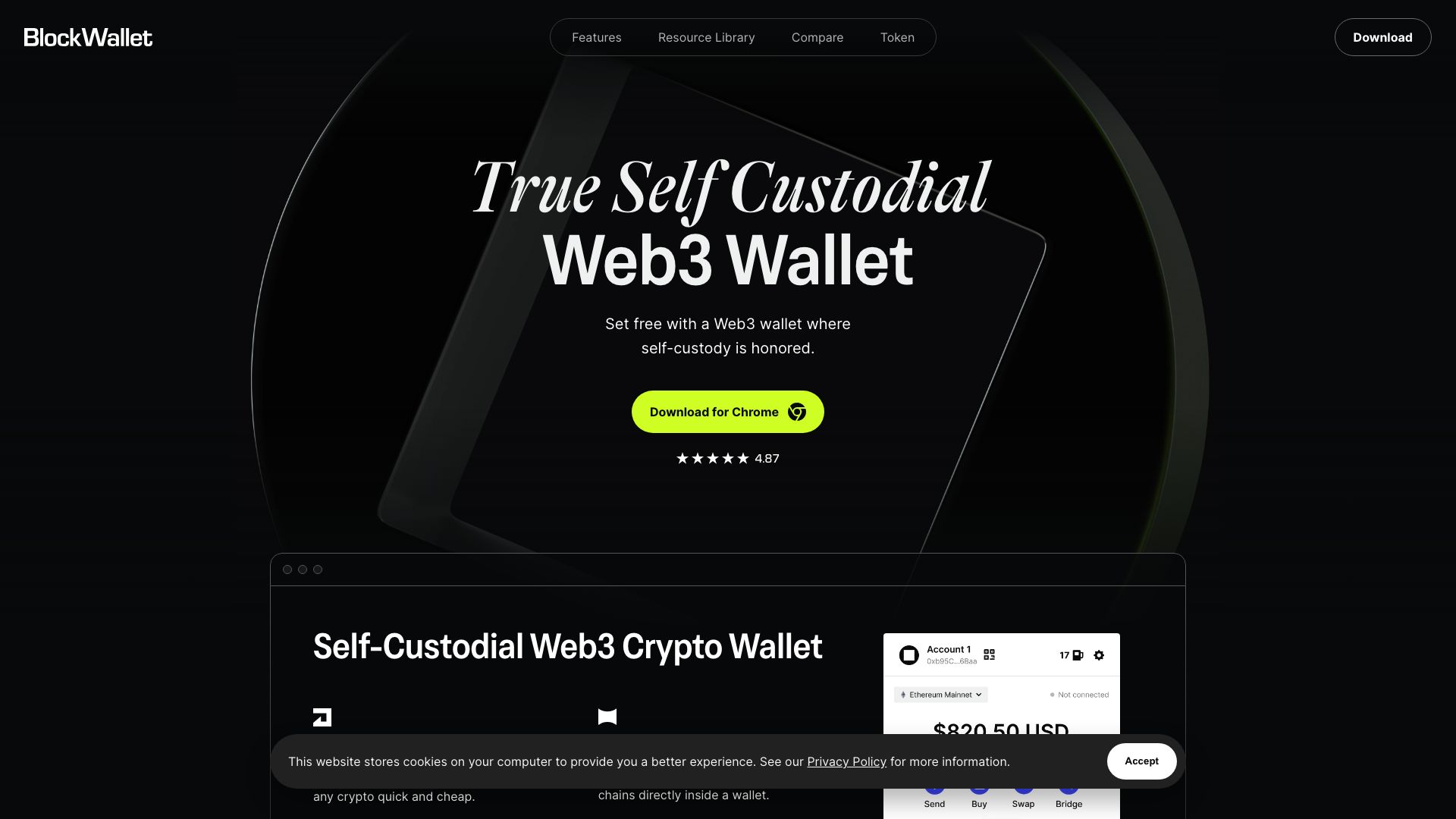 Screenshot of BlockWallet: Your Secure & User-Friendly Crypto Wallet