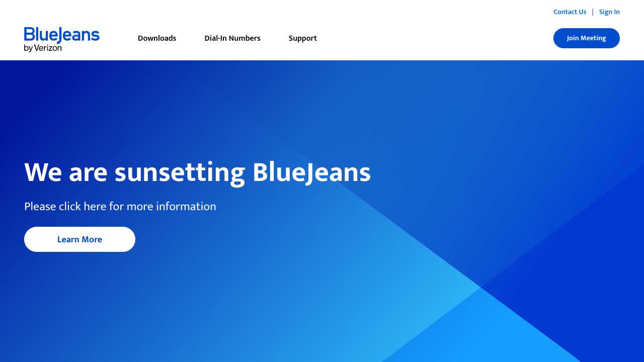 Screenshot of BlueJeans