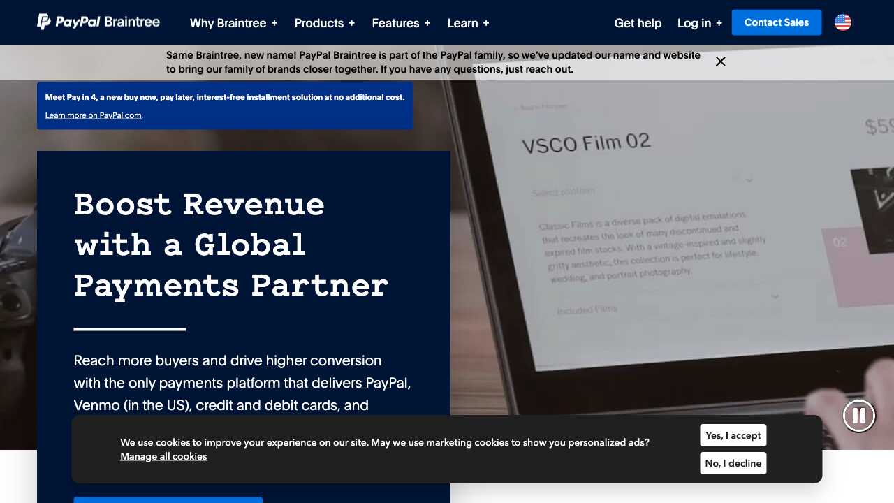 Screenshot of Braintree: Modern Payments for the Modern Economy