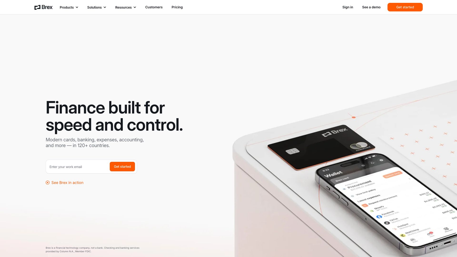 Screenshot of Brex: Financial Tools for Growing Businesses