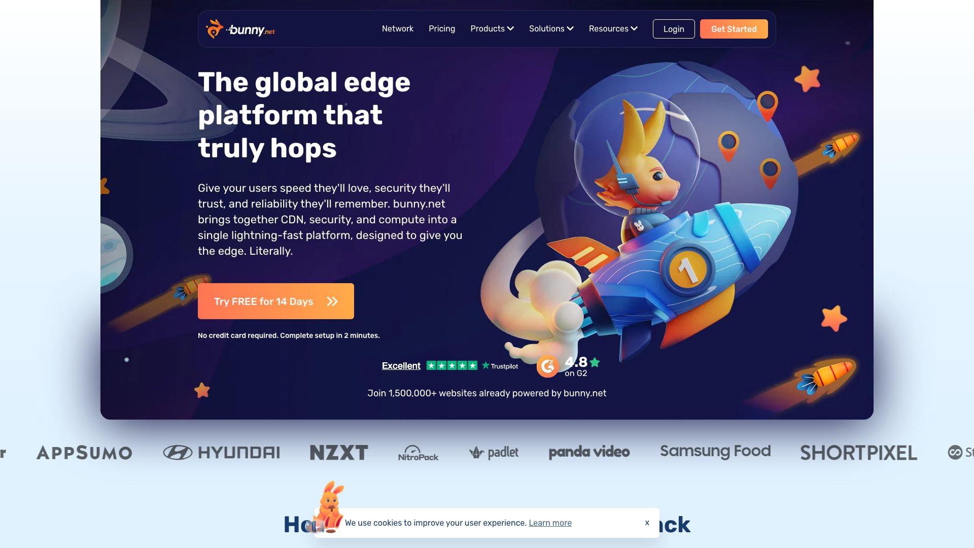 Screenshot of Bunny.net: Edge Cloud Platform