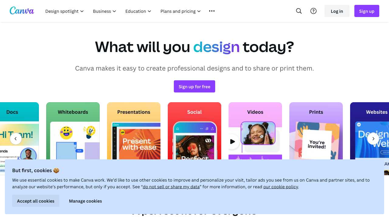 Screenshot of Canva: Your One-Stop Graphic Design Solution