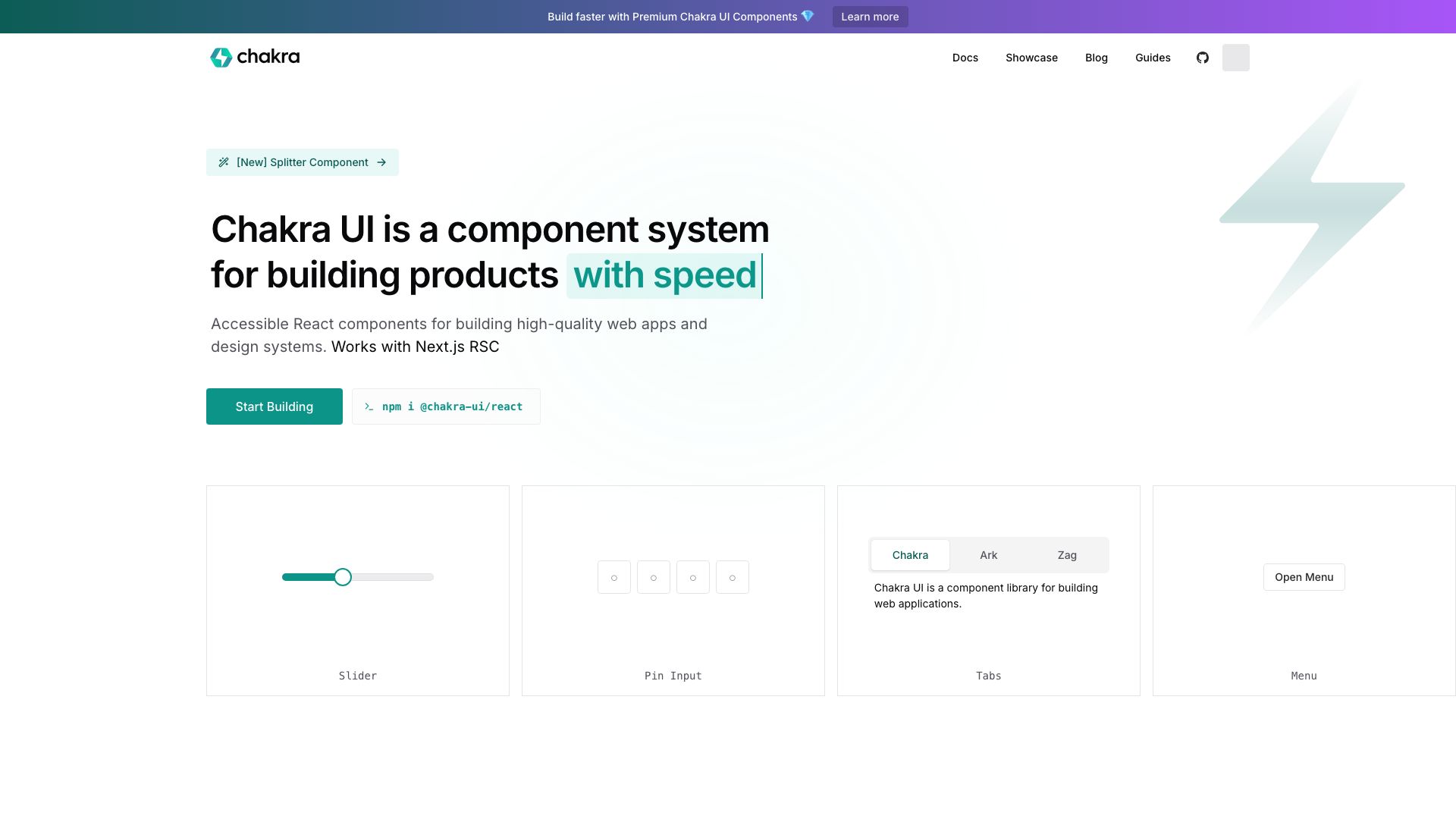 Screenshot of Chakra UI: React Component Library