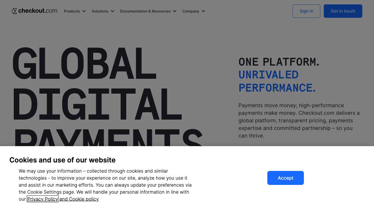 Screenshot of Checkout.com