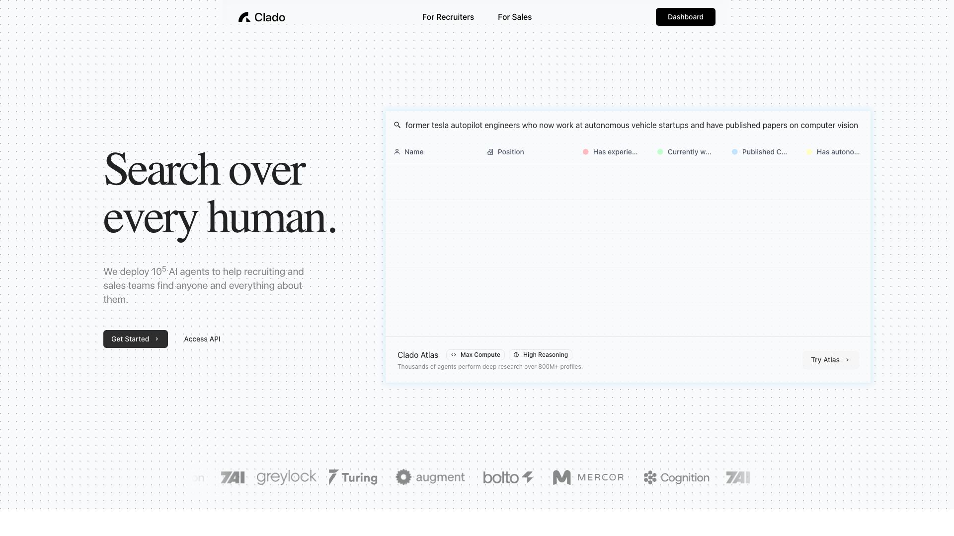 Screenshot of Clado.ai: AI-Powered Cloud Cost Optimization