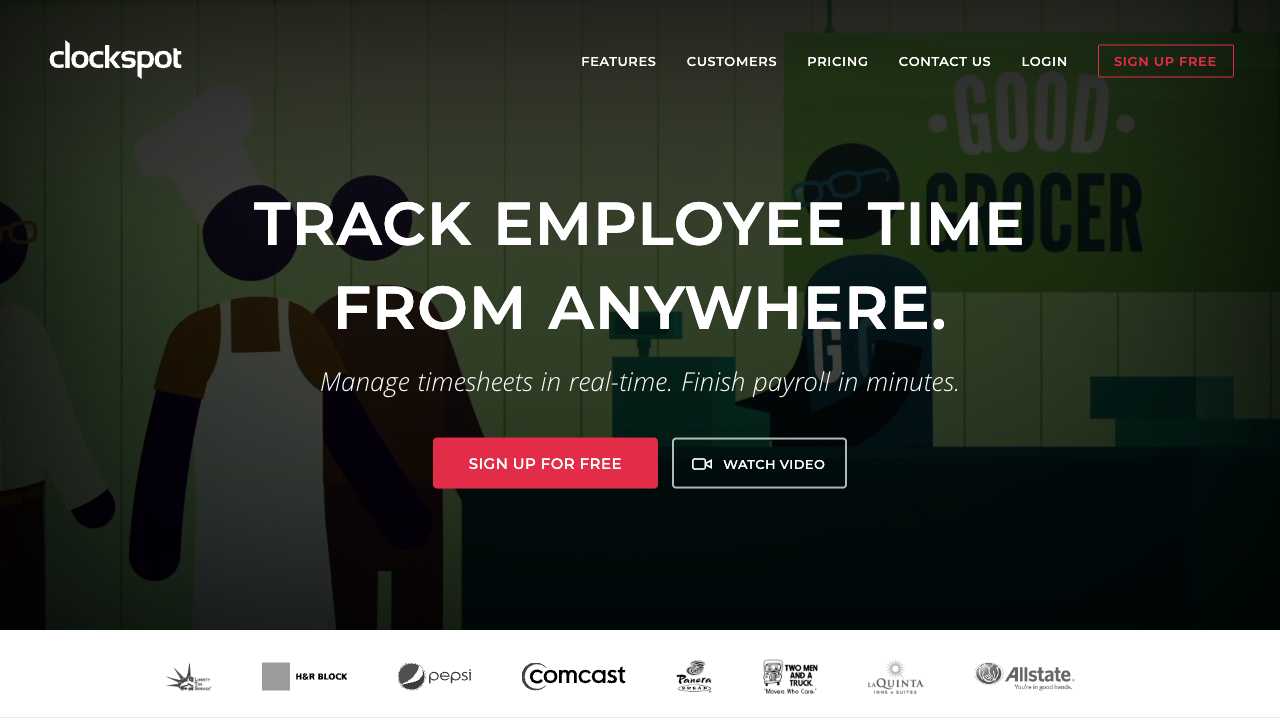 Screenshot of ClockSpot: Time Tracking and Attendance Software