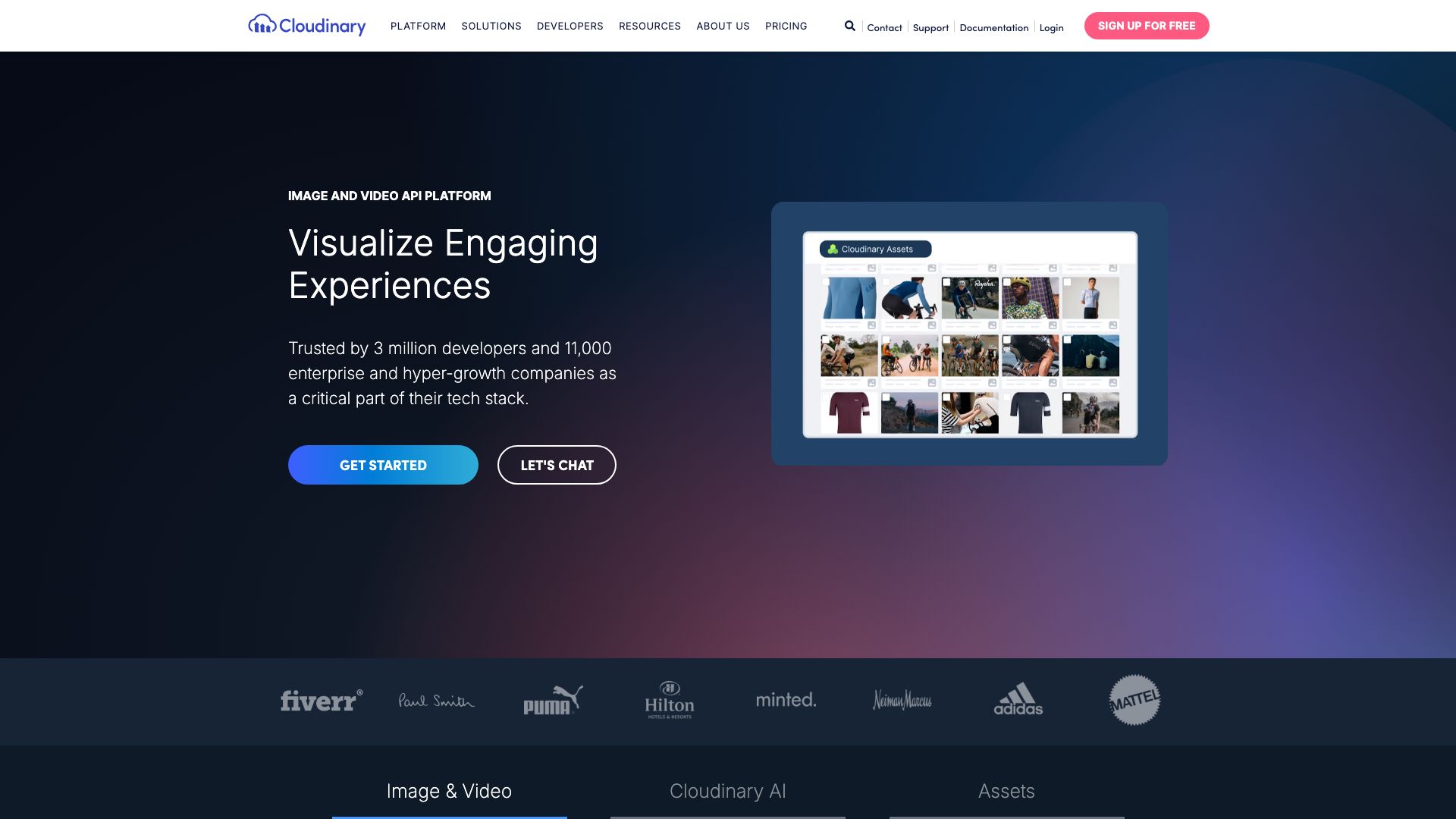 Screenshot of Cloudinary: Cloud-Based Media Management