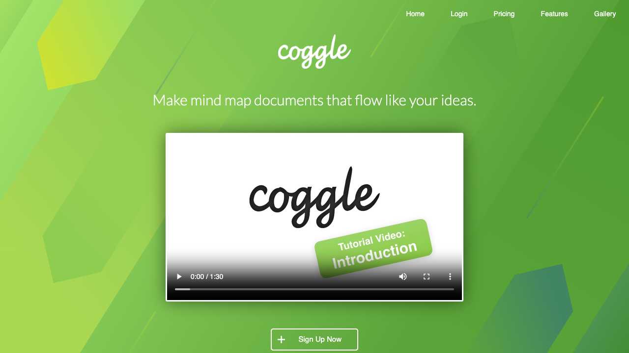 Screenshot of Coggle: Online Mind Mapping and Collaboration