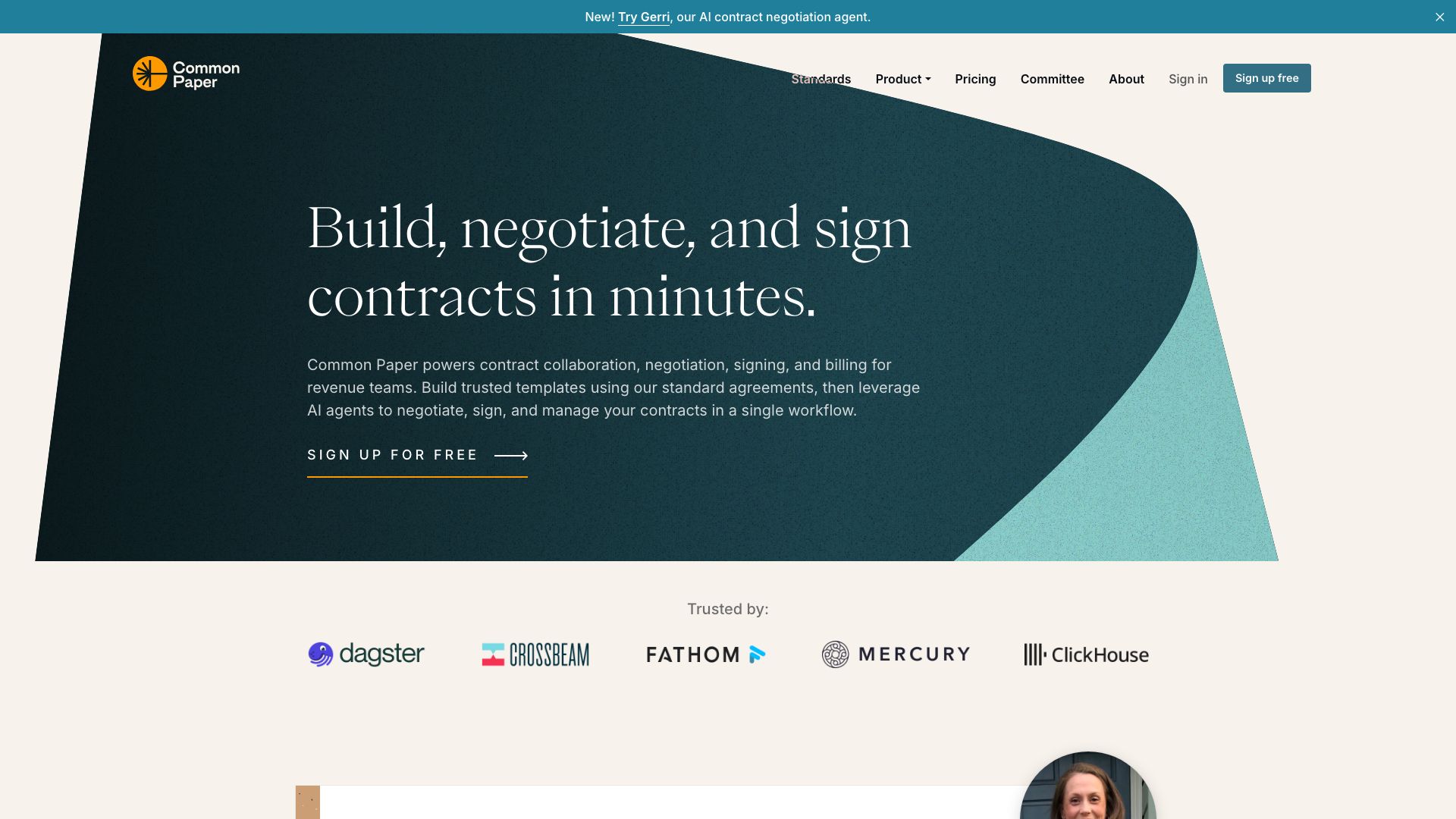 Screenshot of Common Paper: Streamlining Legal Contracts