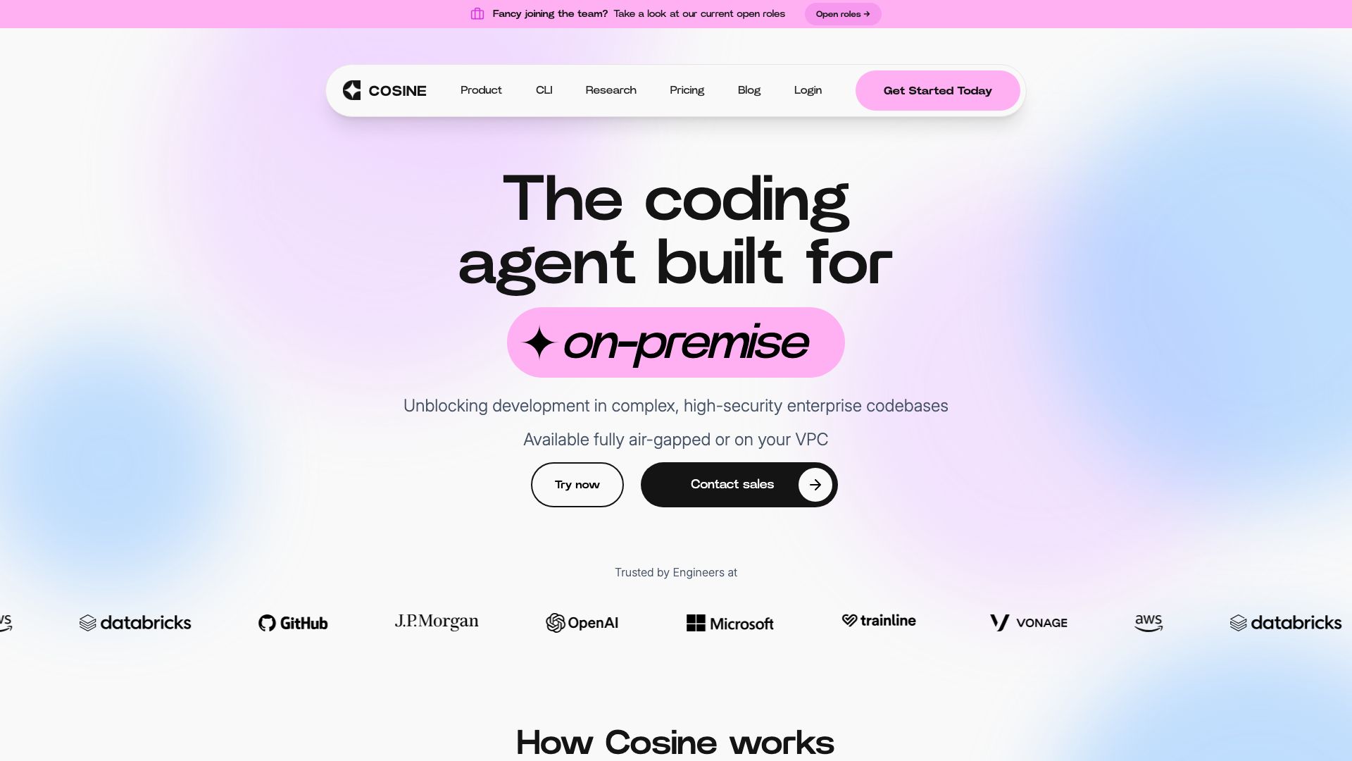 Screenshot of Cosine.sh: Decentralized Identity for Web3