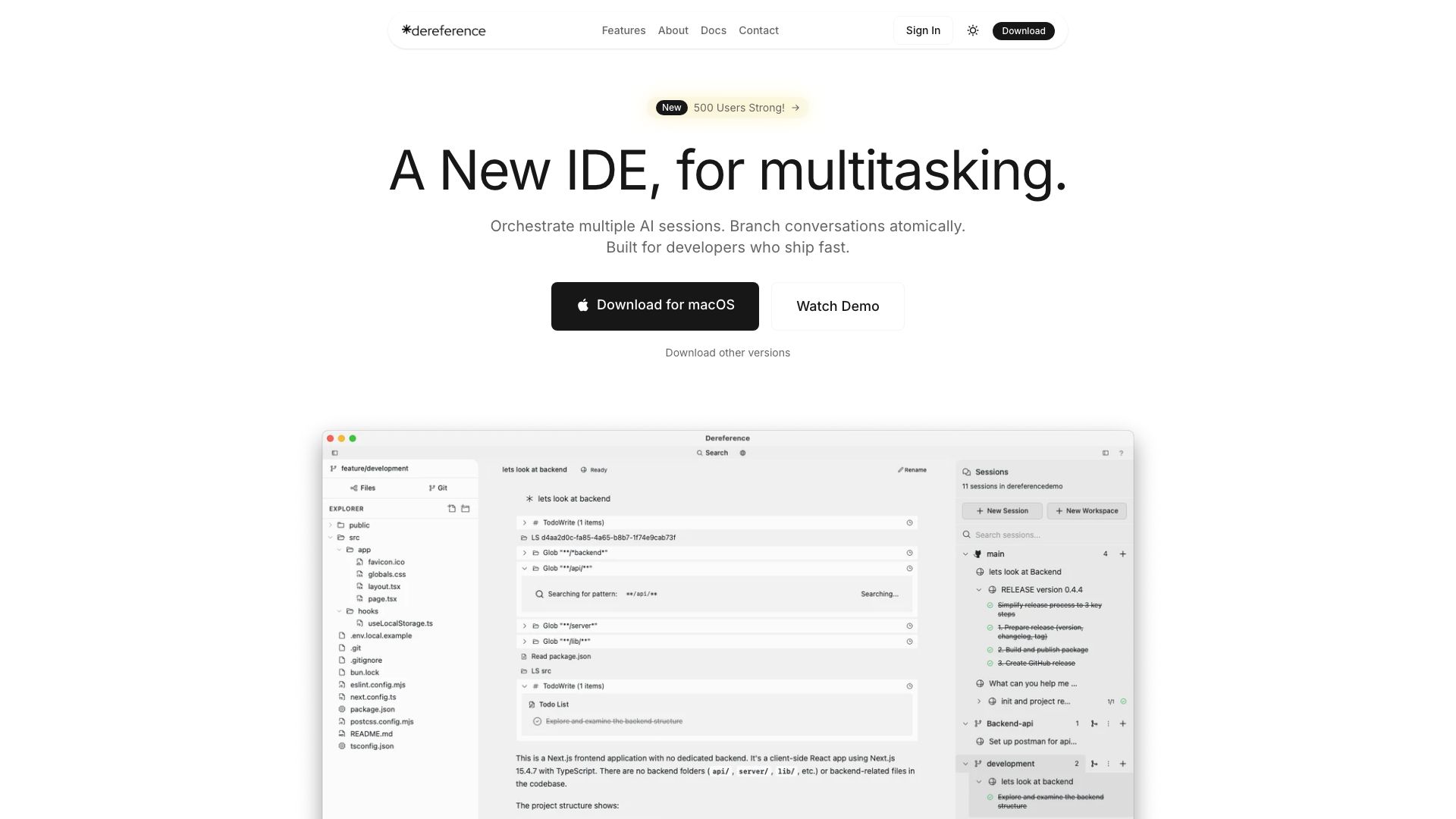 Screenshot of Dereference.dev: Your API Documentation Companion