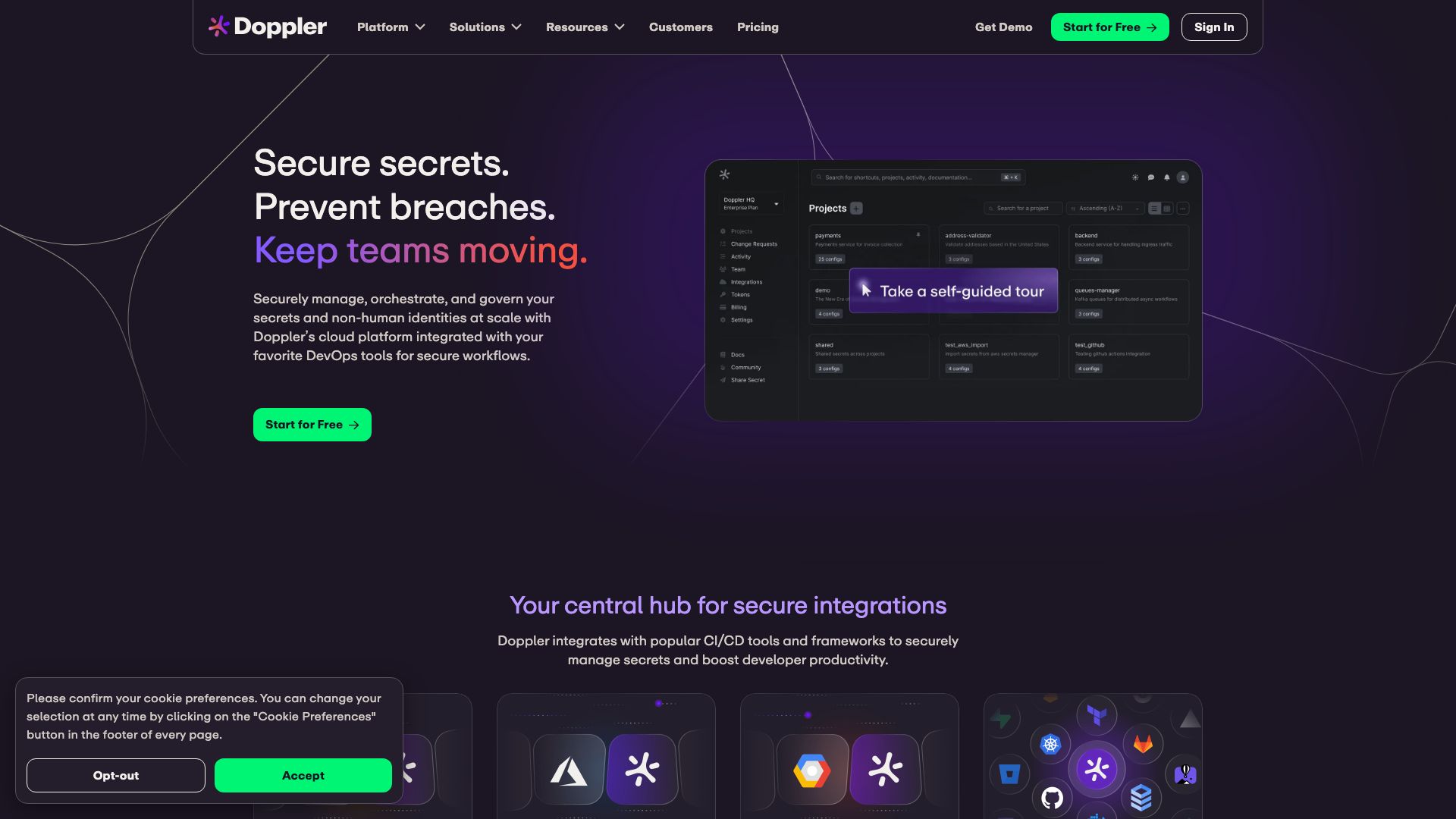 Screenshot of Doppler: Manage All Your Secrets