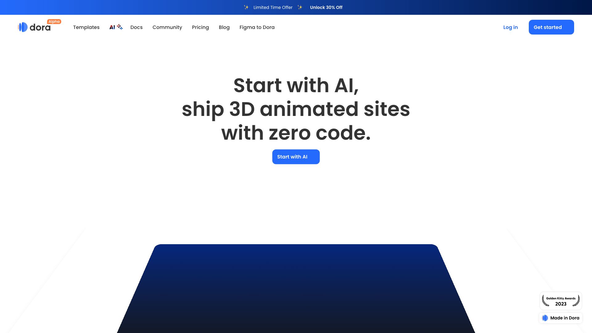 Screenshot of Dora: Your AI-Powered Cloud Development Platform