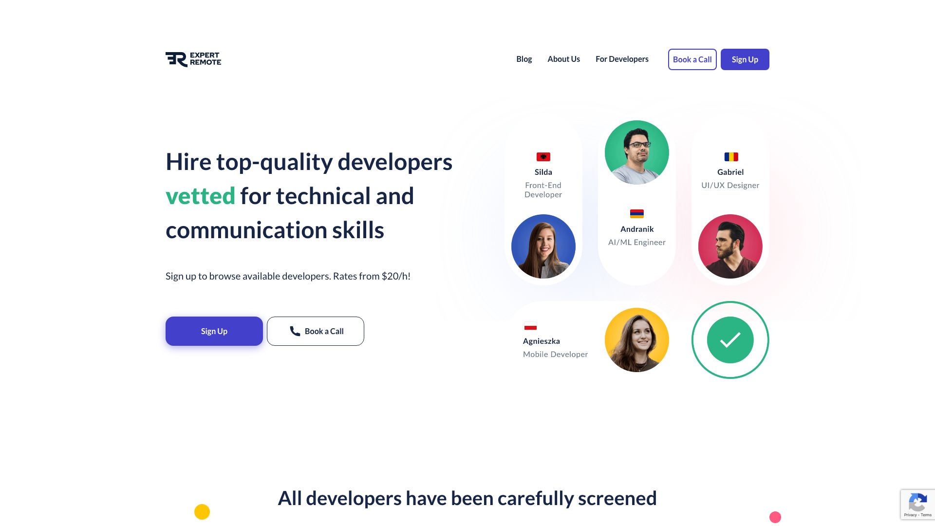 Screenshot of ExpertRemote: Your Remote Team Builder