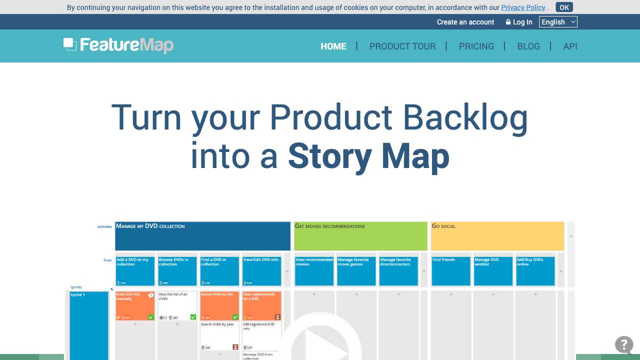 Screenshot of FeatureMap: Explore Cutting-edge Tech Trends