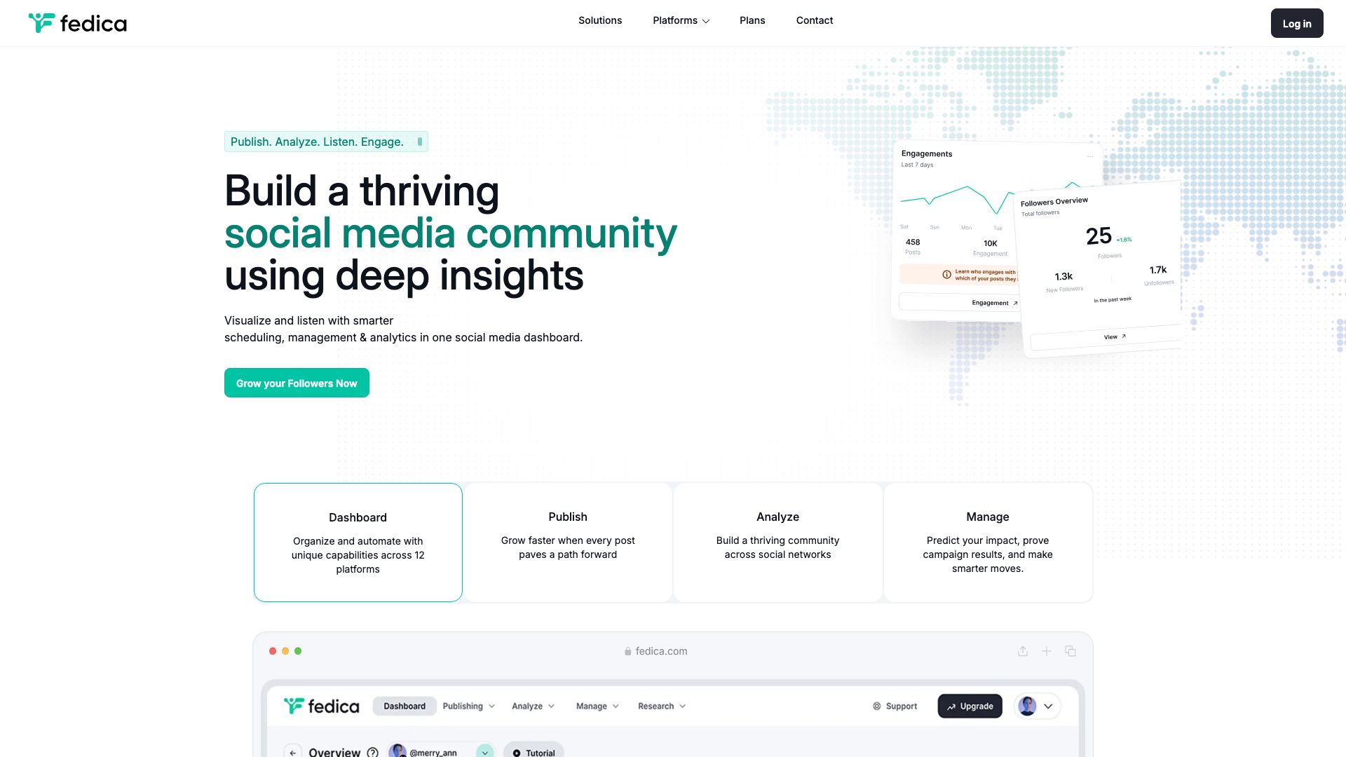 Screenshot of Fedica: AI for Customer Engagement