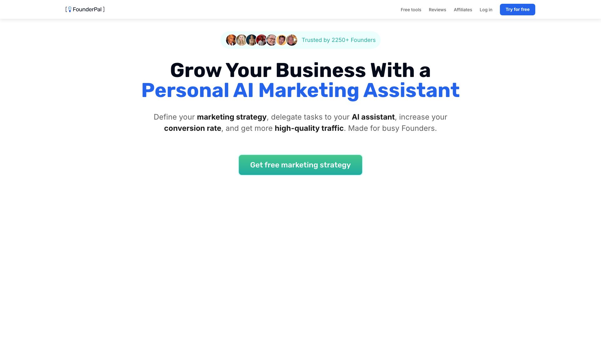 Screenshot of FounderPal AI