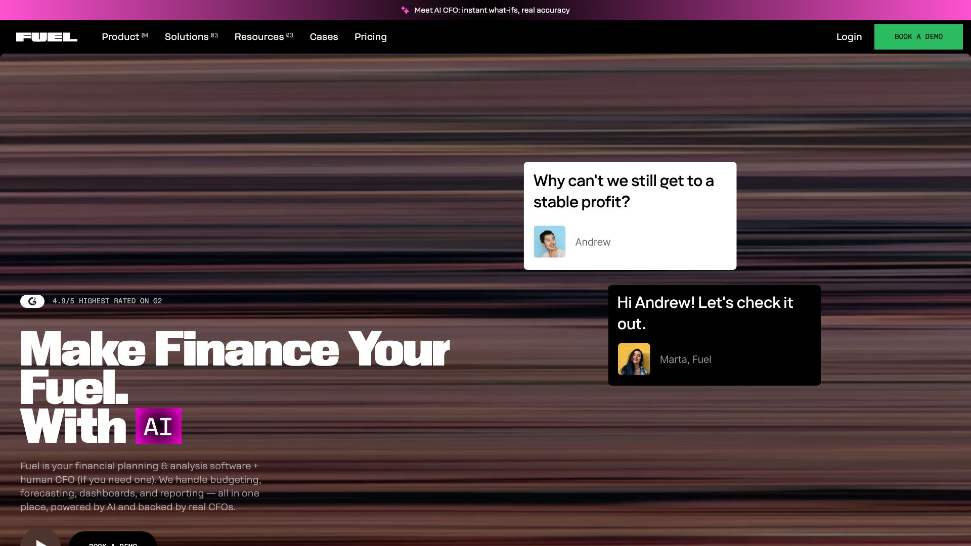 Screenshot of Fuel Finance