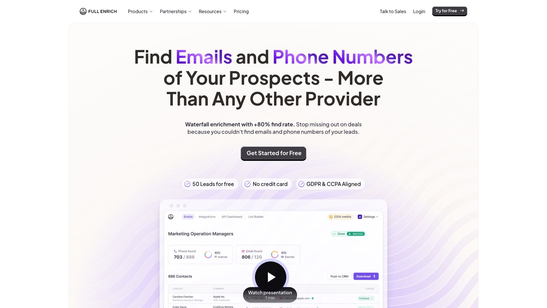 Screenshot of Fullenrich - Empowering Your Business Growth