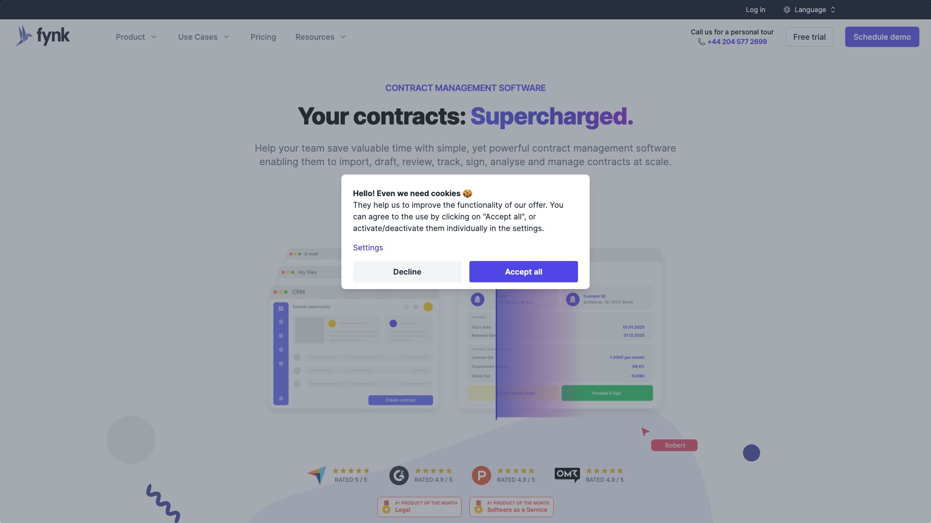Screenshot of Fynk: Streamline Your Contract Management