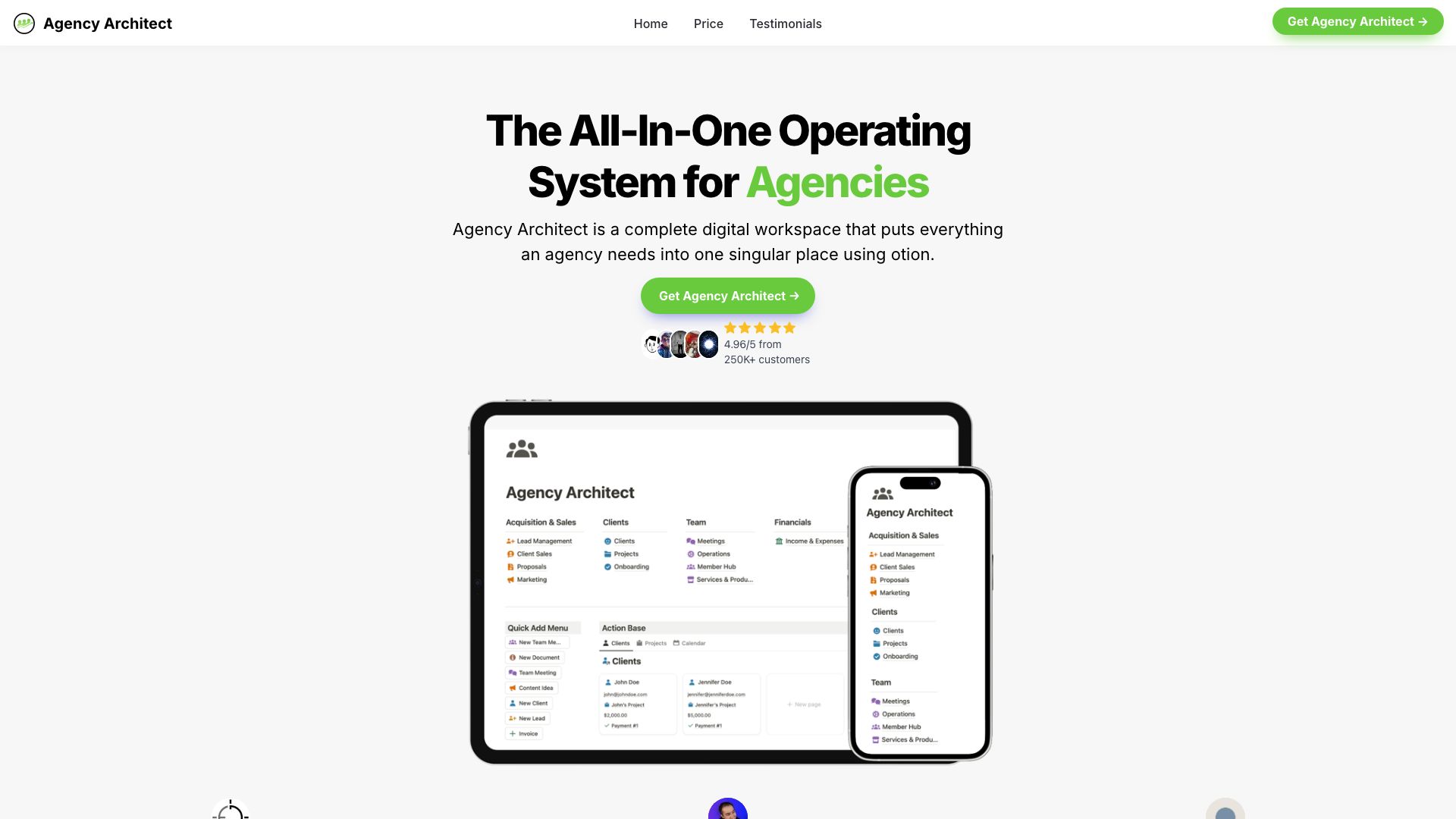 Screenshot of Agency Architect: Build Your Dream Agency