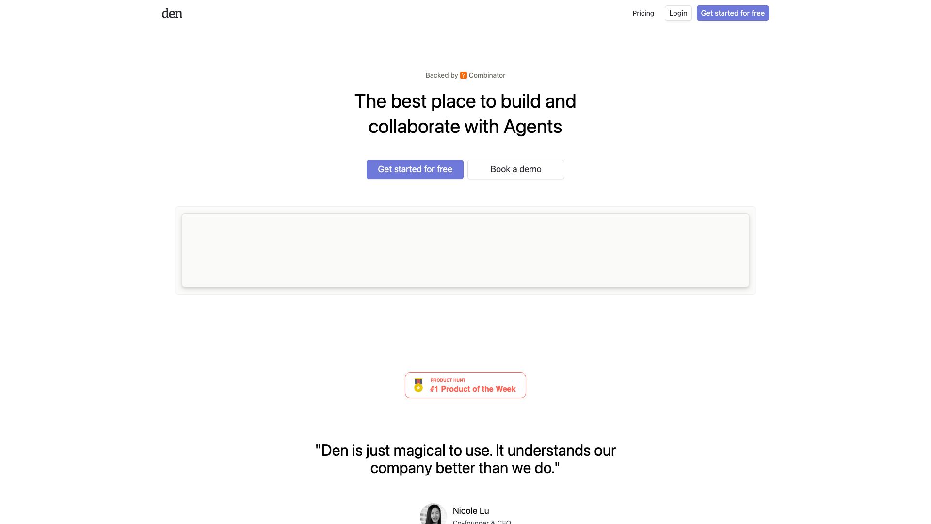Screenshot of Den: Your AI-Powered Developer Environment