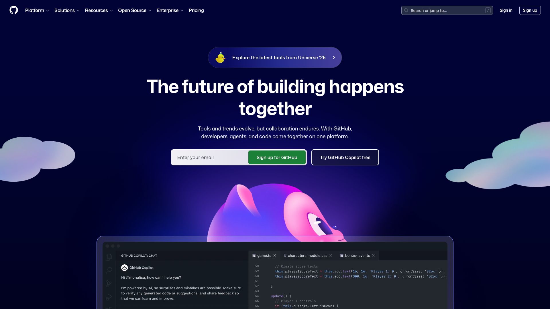 Screenshot of GitHub: Code Collaboration and Version Control