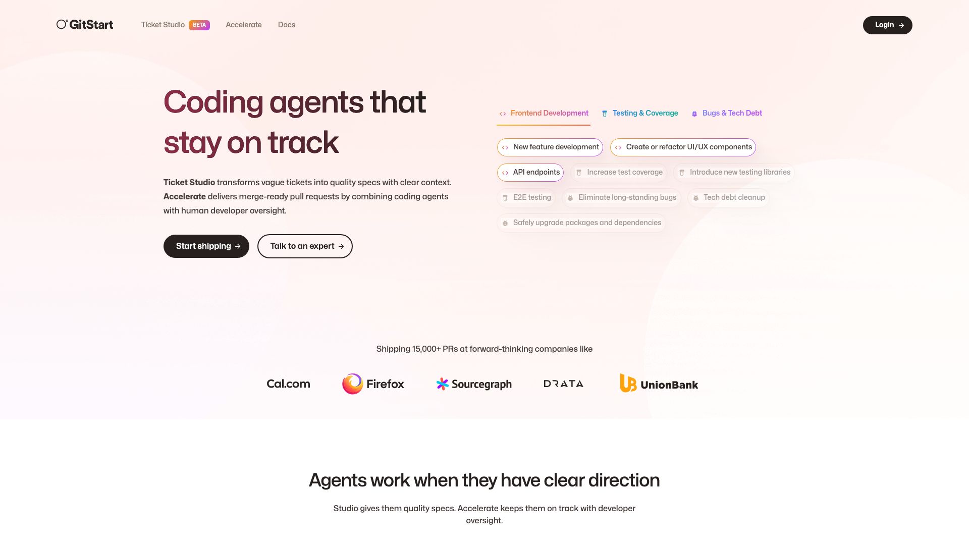 Screenshot of Gitstart: Your On-Demand Engineering Team
