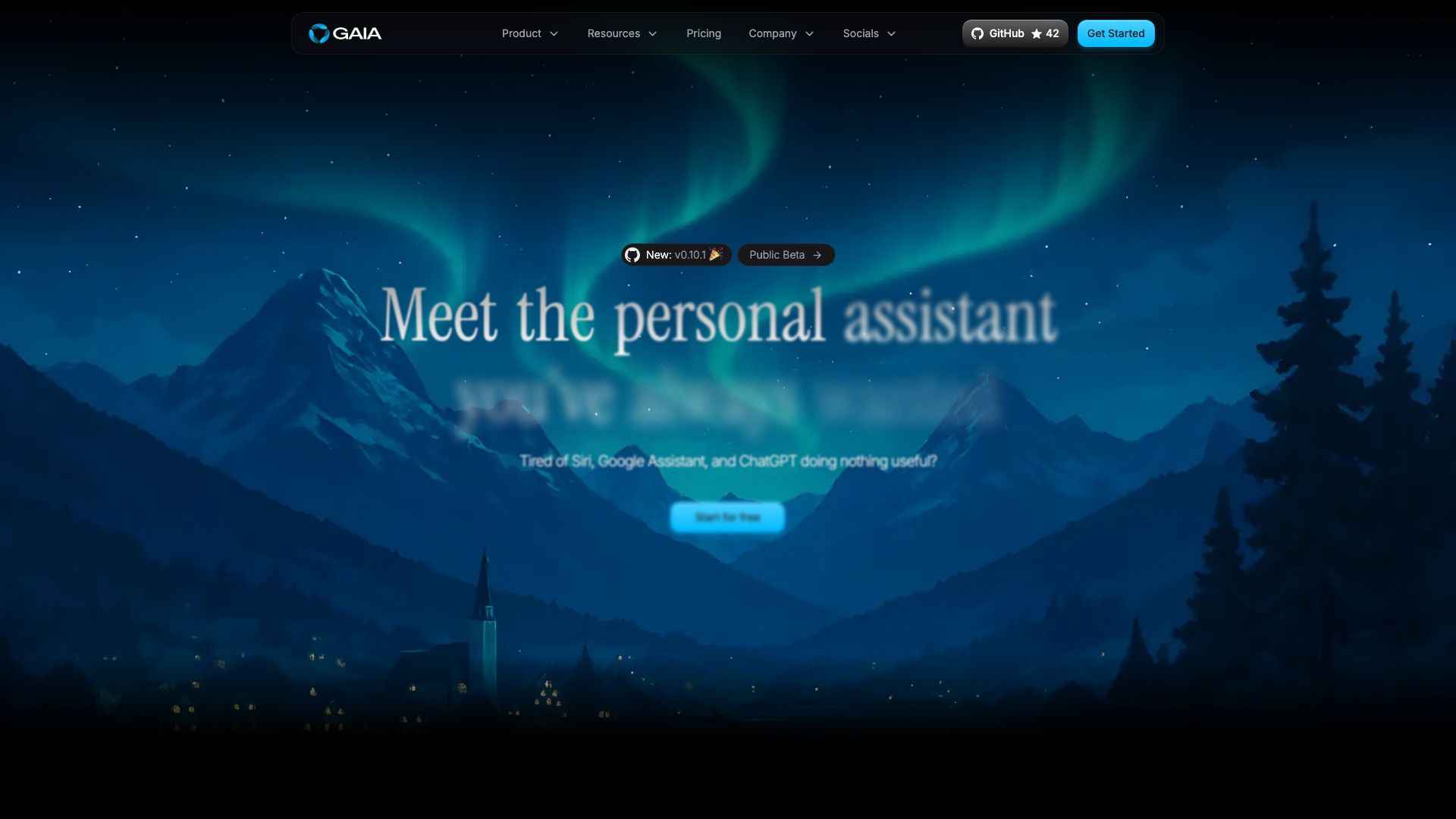 Screenshot of Gaia: AI-Powered Financial Assistant