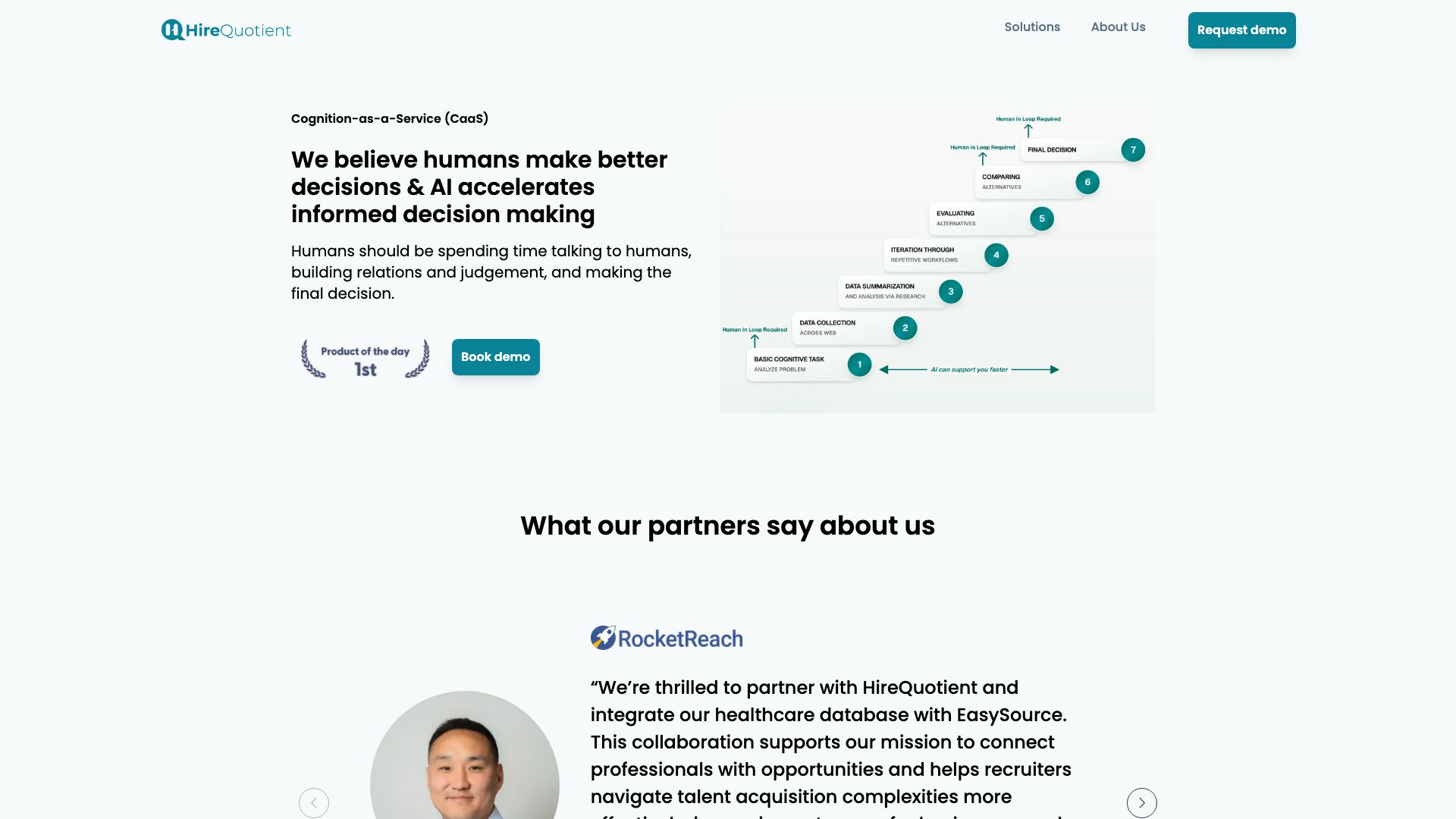 Screenshot of HireQuotient: Elevating Hiring Decisions